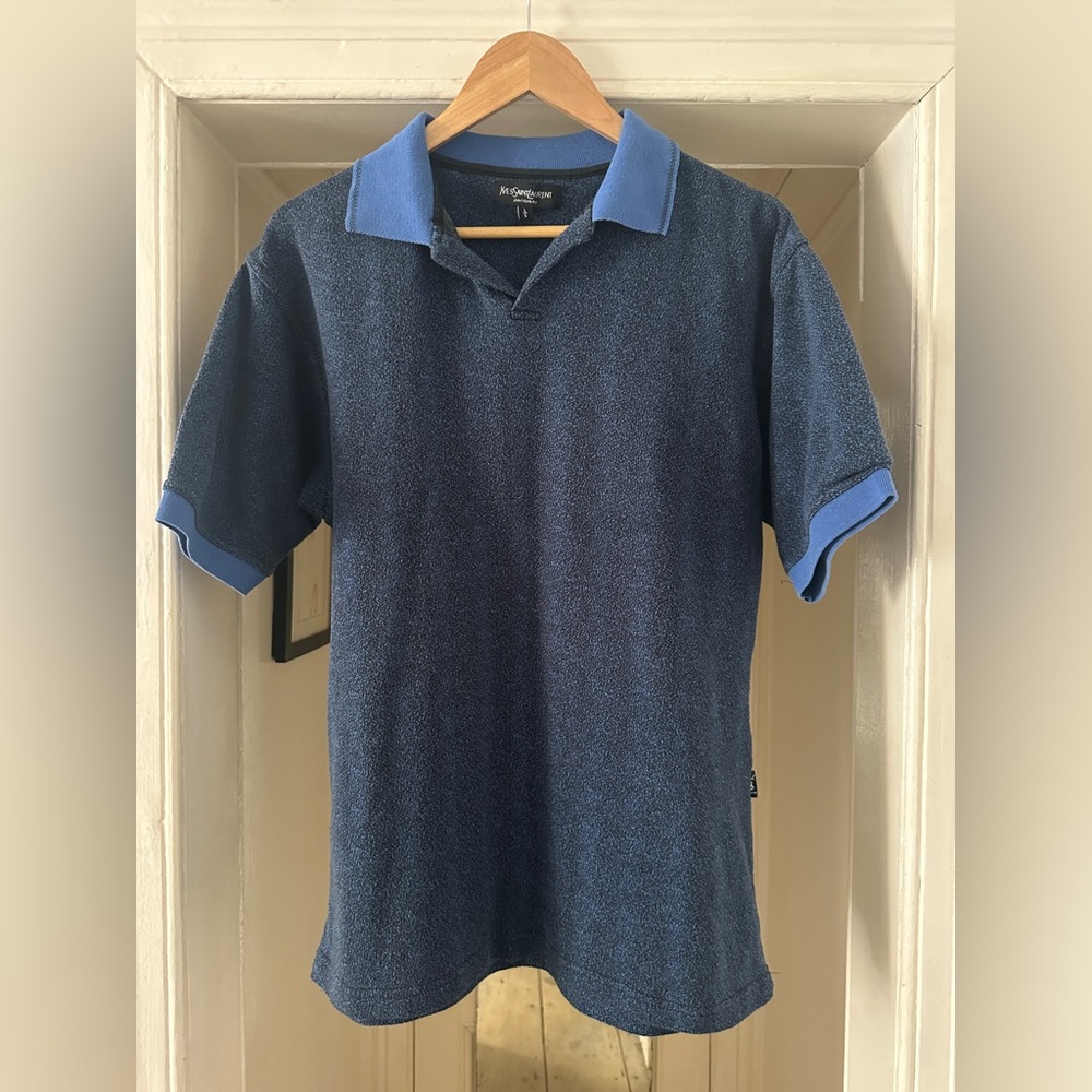 Yves Saint Laurent Men’s Vintage Blue Polo sz L